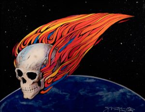 FLAMING SKULL
