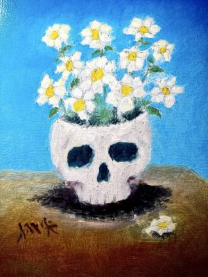 SKULL AND DAISIES - MEDITATION