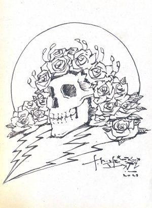LIGHTNING SKULL SKETCH