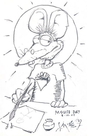 MOUSE DAY SELF PORTRAIT SKETCH