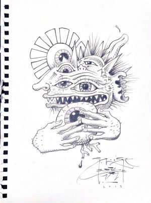 SERIOUS EYE CONTACT SKETCH