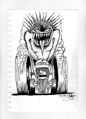 POINTED TONGUE - PEN AND INK
