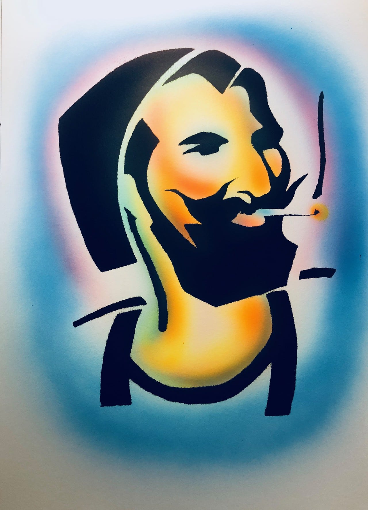 ZIG ZAG MAN - AIRBRUSHED PRINT