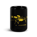 Black Glossy Running mouse mug - Image 6